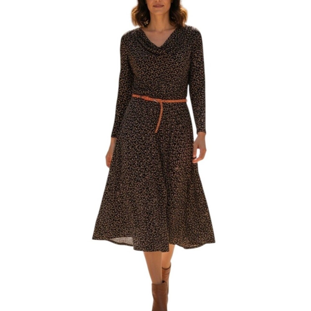 Annalee & Hope Stretch Belted Midi Dress